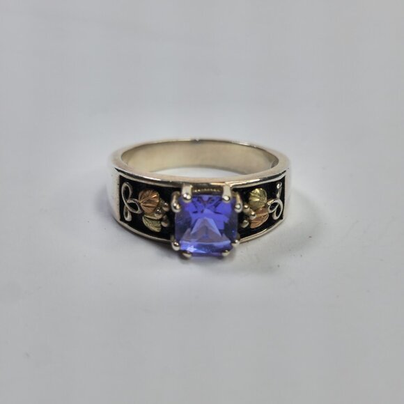 Black hills Ring‎ 925 Sterling Silver 12k Rose Yellow Gold Purple Amethyst 9.75 - Picture 2 of 9